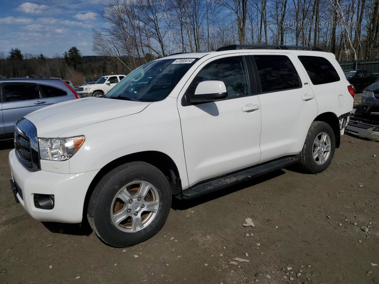 2017 Toyota Sequoia Sr5 White vin: 5TDBY5G11HS152245