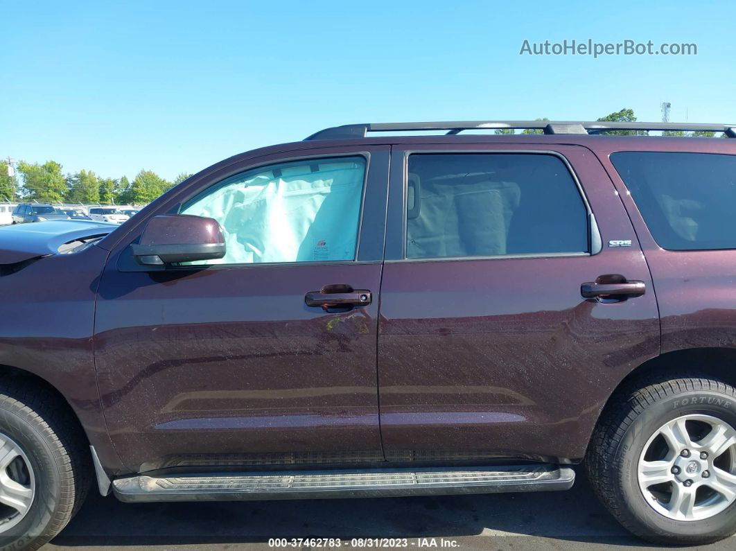 2017 Toyota Sequoia Sr5 Burgundy vin: 5TDBY5G12HS150164