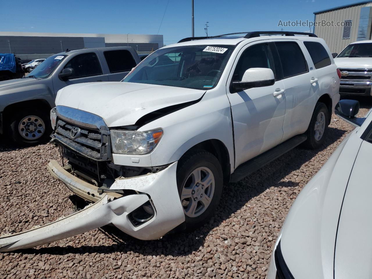 2016 Toyota Sequoia Sr5 White vin: 5TDBY5G14GS139018