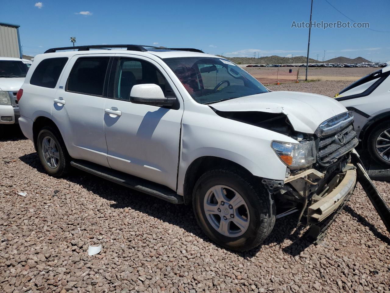 2016 Toyota Sequoia Sr5 White vin: 5TDBY5G14GS139018