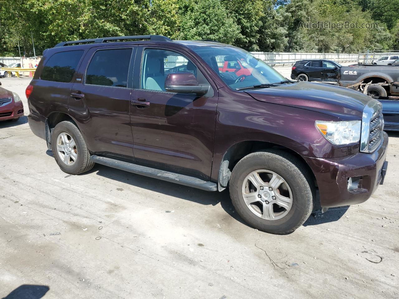 2016 Toyota Sequoia Sr5 Burgundy vin: 5TDBY5G16GS137433