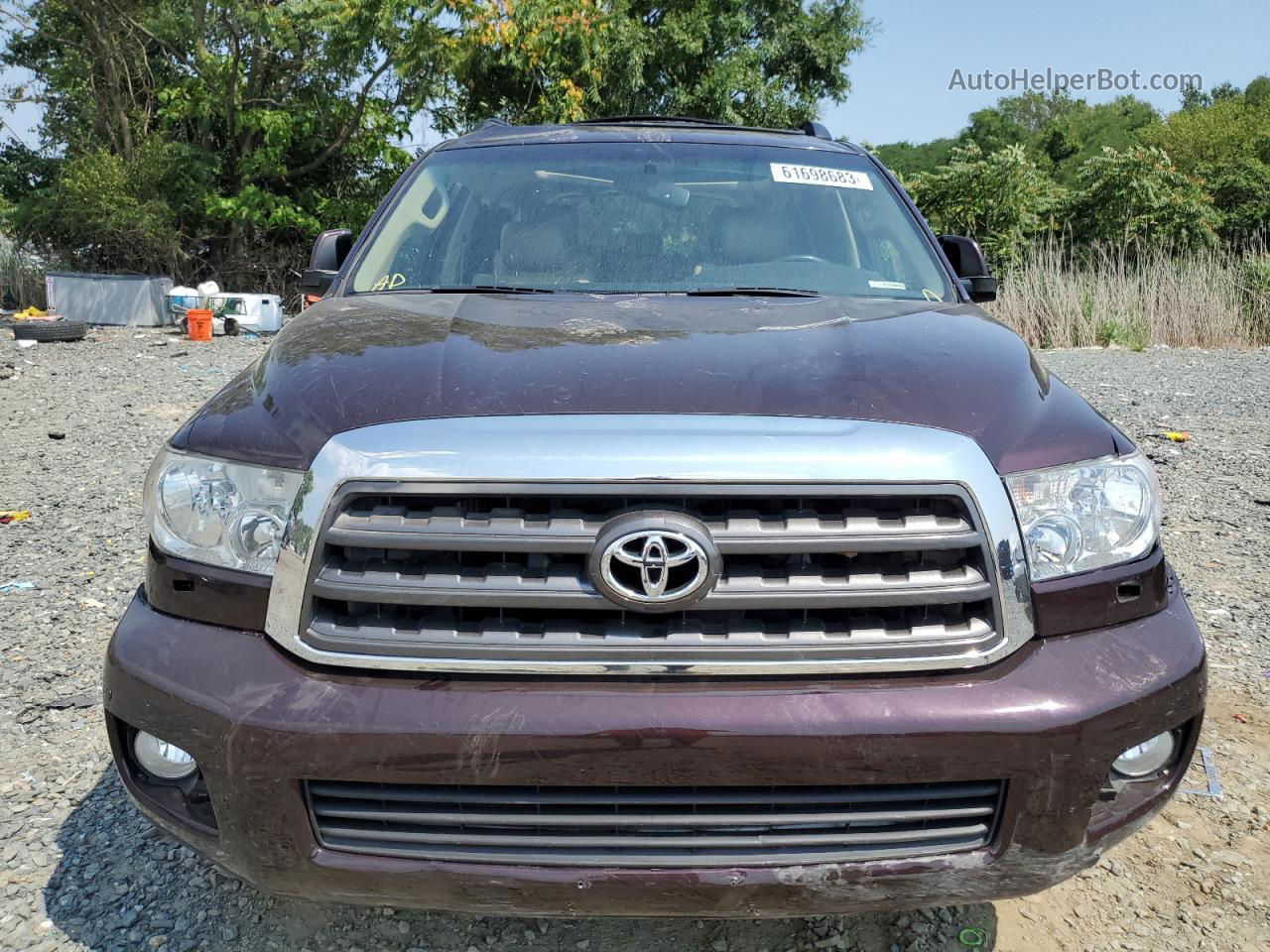 2017 Toyota Sequoia Sr5 Burgundy vin: 5TDBY5G17HS149365