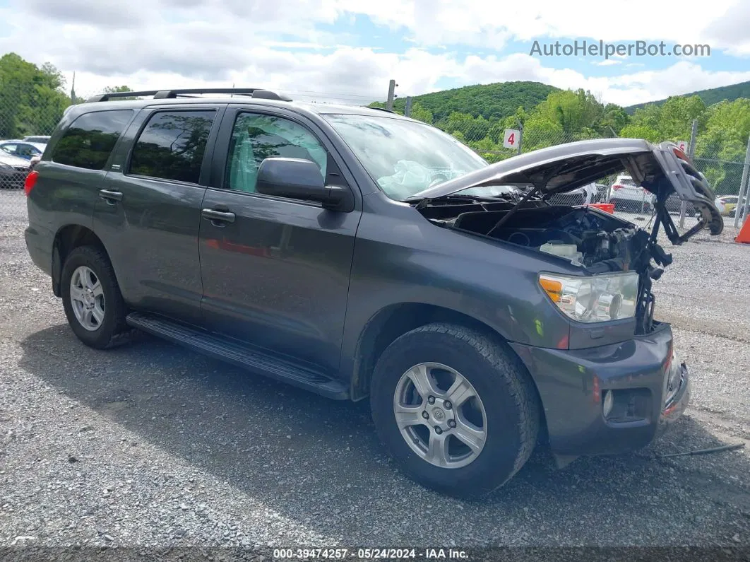 2016 Toyota Sequoia Sr5 5.7l V8 Gray vin: 5TDBY5G1XGS145289