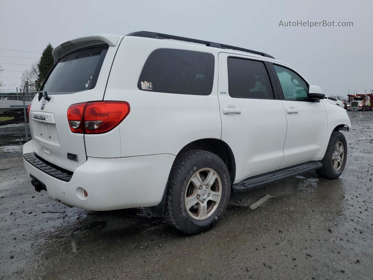 2017 Toyota Sequoia Sr5 Белый vin: 5TDBY5G1XHS150283