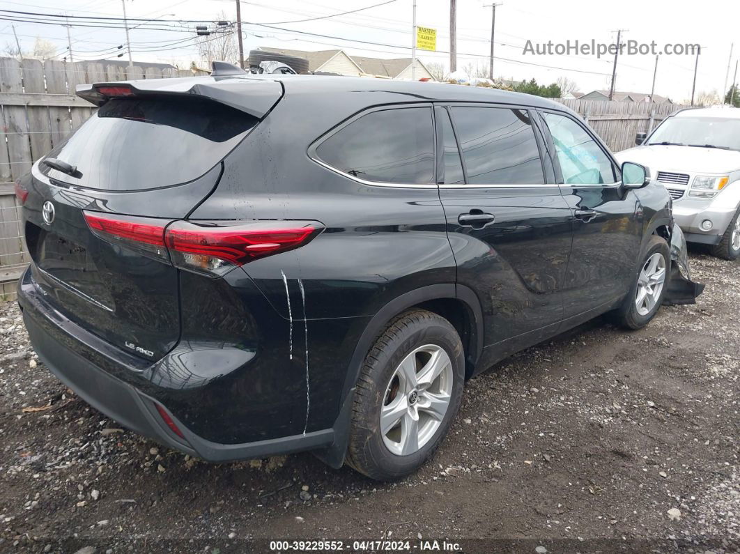 2021 Toyota Highlander Le Черный vin: 5TDBZRBH8MS062478