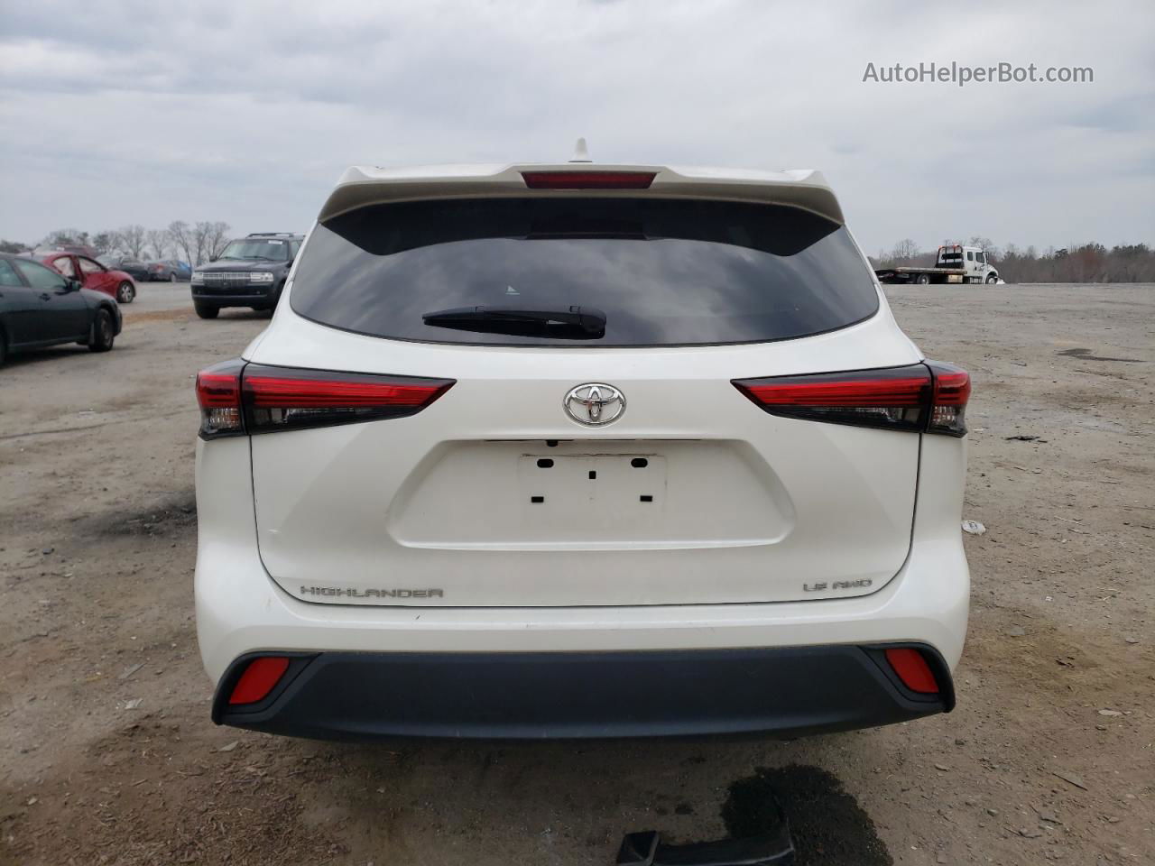 2021 Toyota Highlander L White vin: 5TDBZRBH8MS104695