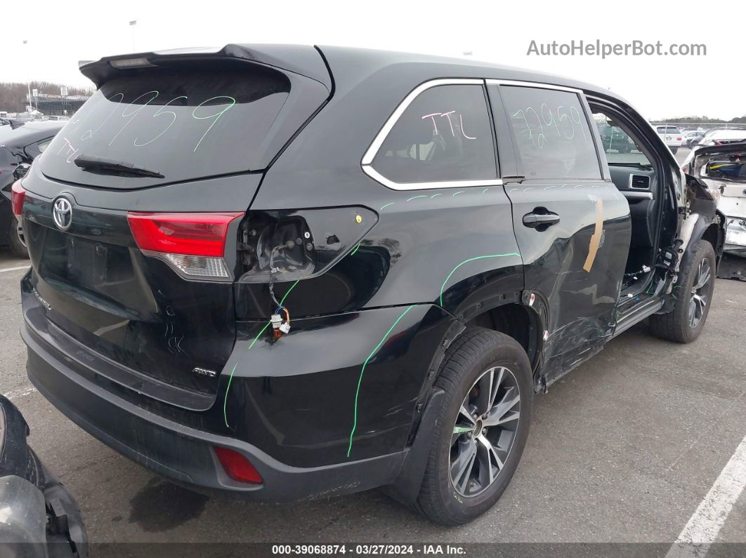 2019 Toyota Highlander Le Черный vin: 5TDBZRFH0KS976666