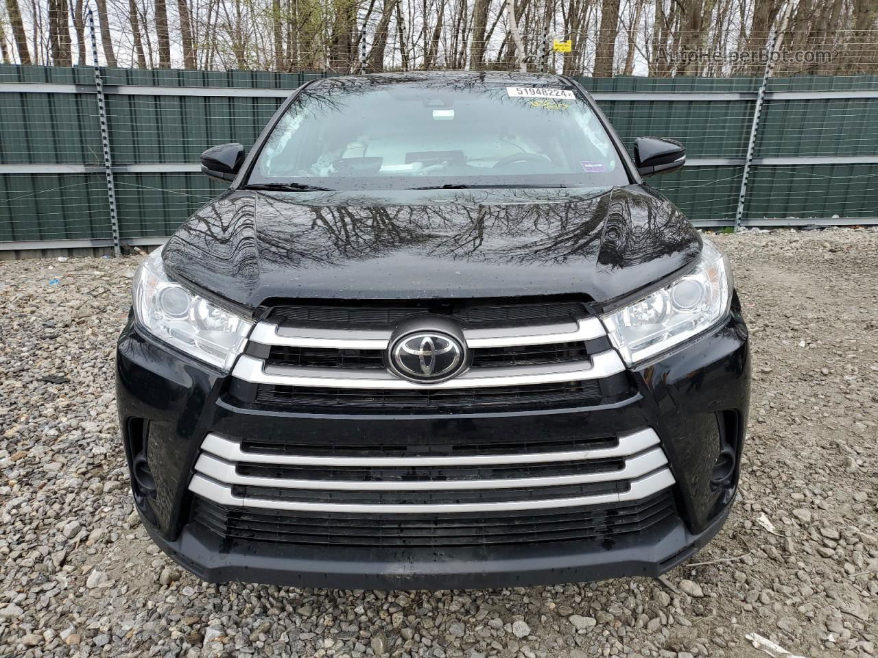 2019 Toyota Highlander Le Черный vin: 5TDBZRFH9KS930706