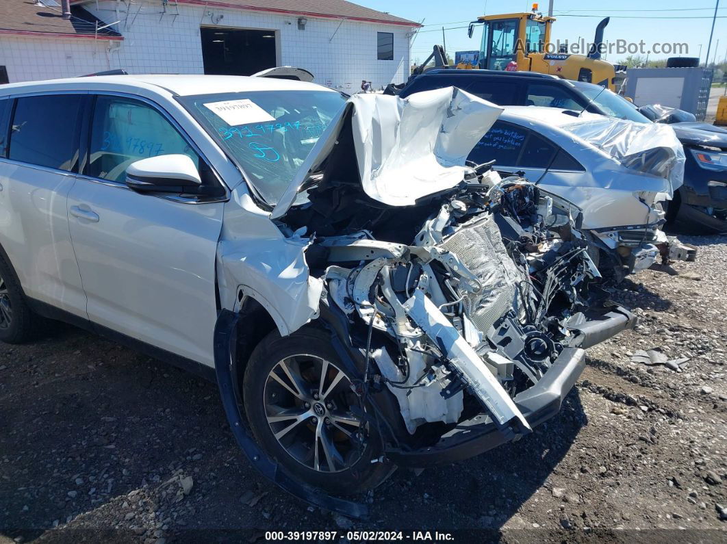 2019 Toyota Highlander Le White vin: 5TDBZRFH9KS943777