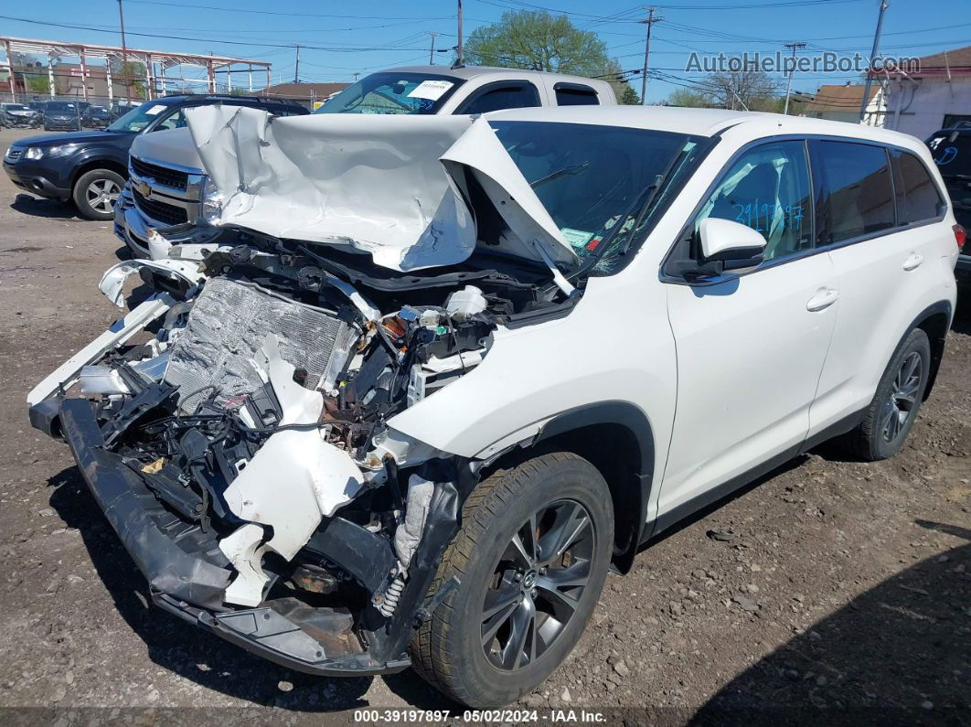 2019 Toyota Highlander Le White vin: 5TDBZRFH9KS943777