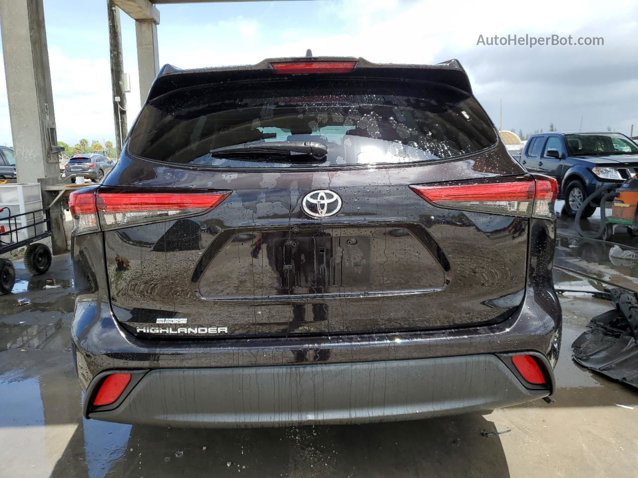 2021 Toyota Highlander L Черный vin: 5TDCZRAH1MS065101