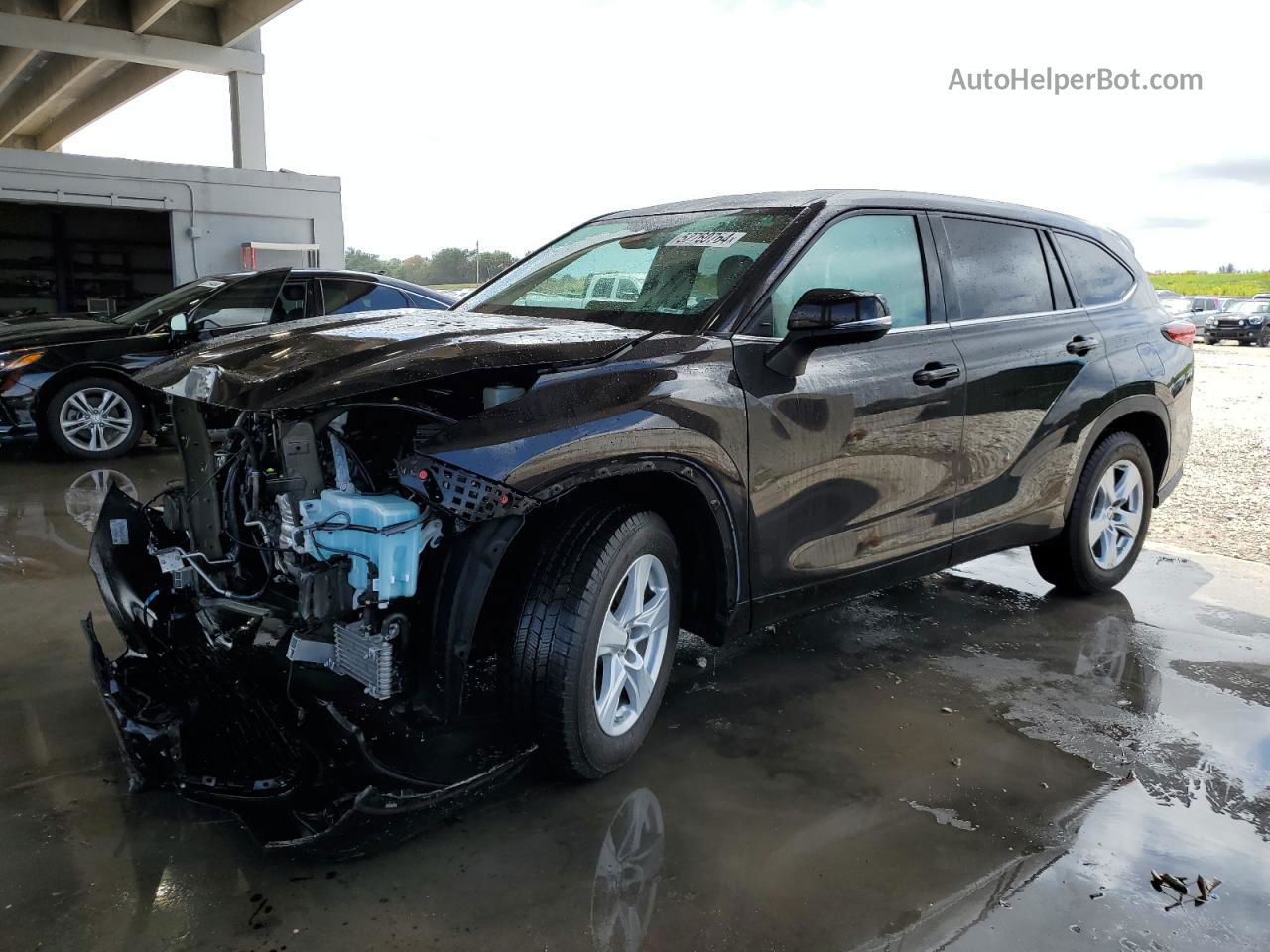 2021 Toyota Highlander L Черный vin: 5TDCZRAH1MS065101