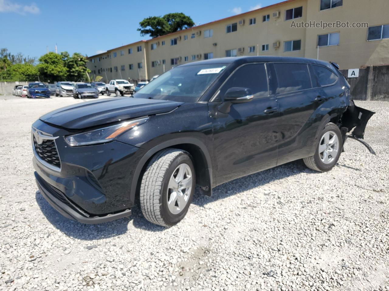 2021 Toyota Highlander L Black vin: 5TDCZRAH1MS534025