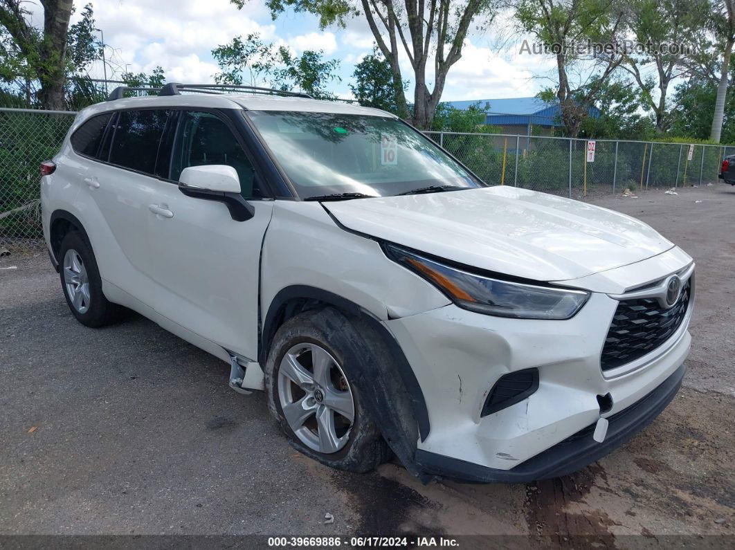 2021 Toyota Highlander L Белый vin: 5TDCZRAH2MS069965