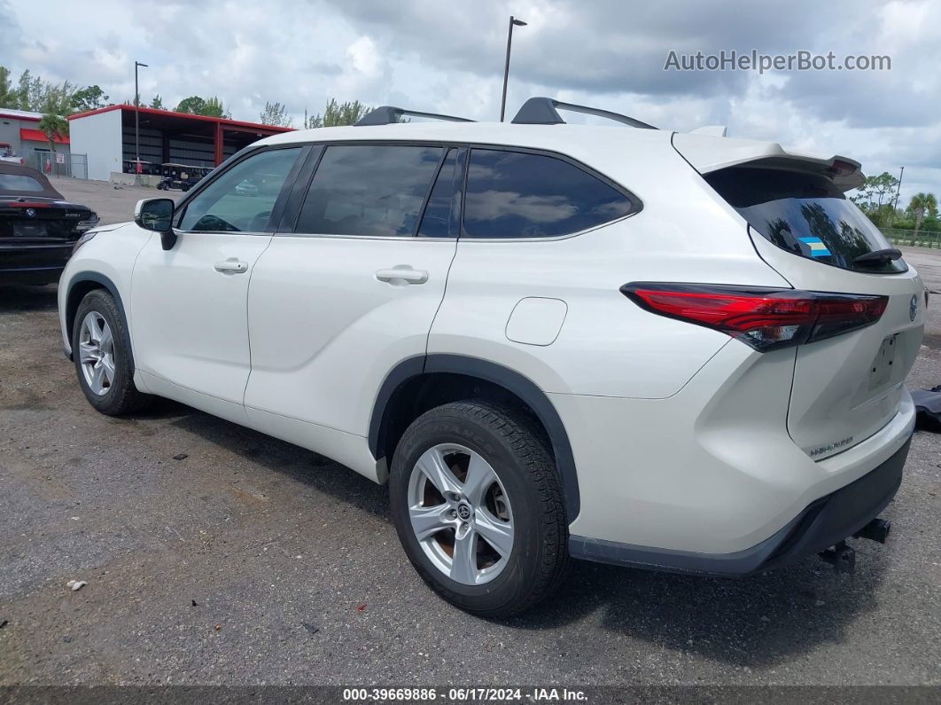 2021 Toyota Highlander L White vin: 5TDCZRAH2MS069965