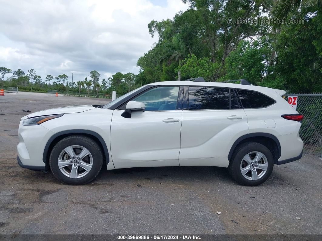 2021 Toyota Highlander L White vin: 5TDCZRAH2MS069965