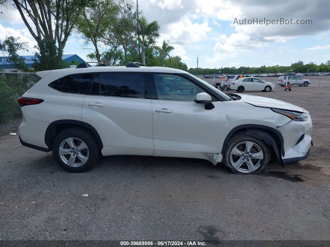 2021 Toyota Highlander L White vin: 5TDCZRAH2MS069965