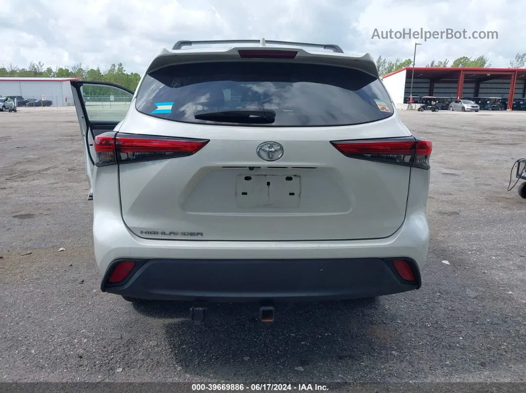 2021 Toyota Highlander L White vin: 5TDCZRAH2MS069965