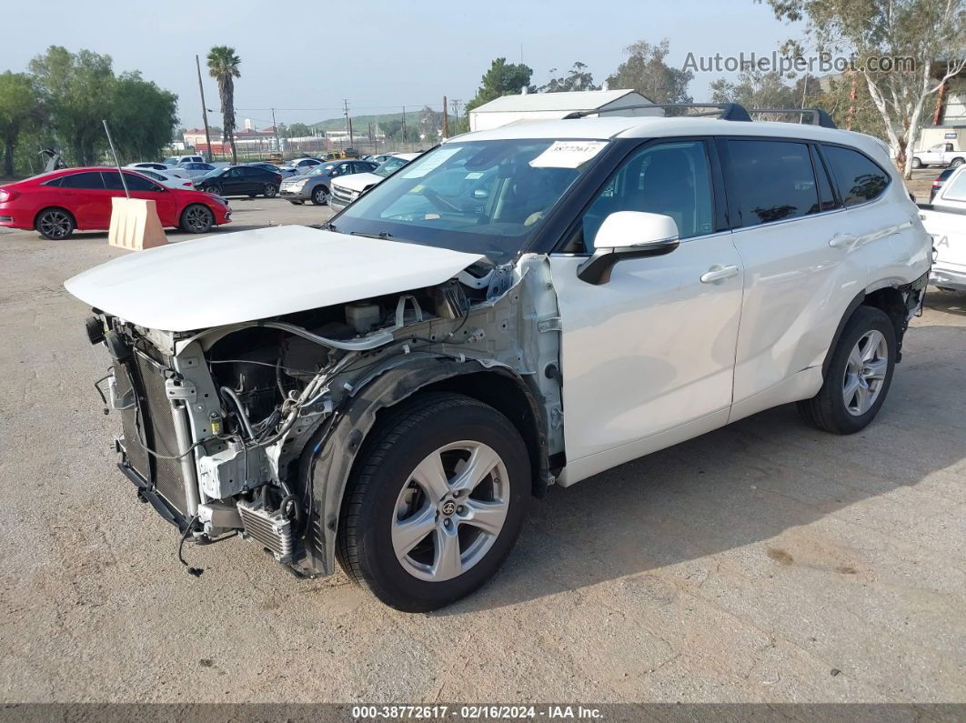 2021 Toyota Highlander L White vin: 5TDCZRAH6MS527085