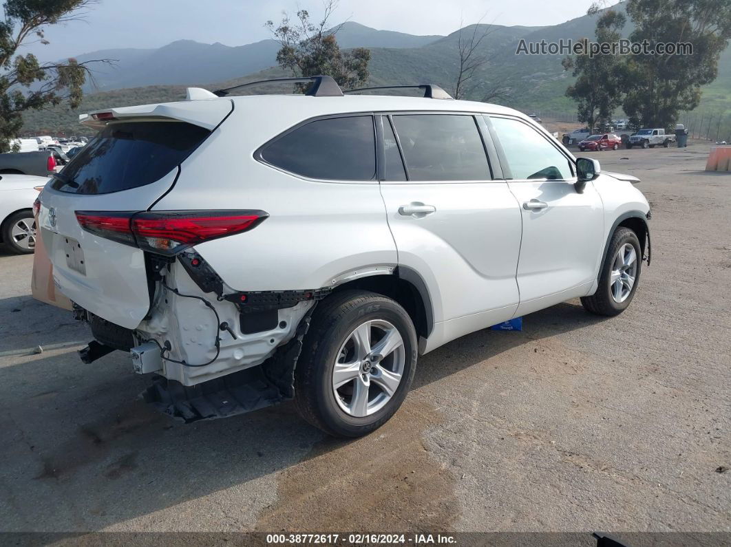 2021 Toyota Highlander L White vin: 5TDCZRAH6MS527085