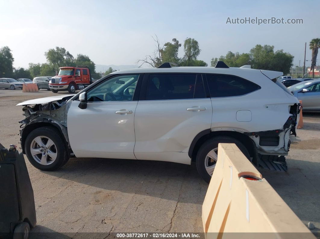 2021 Toyota Highlander L White vin: 5TDCZRAH6MS527085