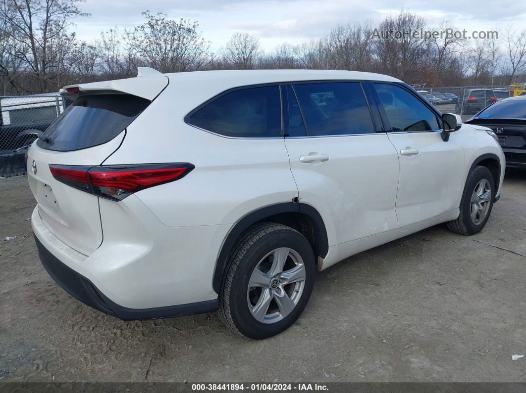 2021 Toyota Highlander L White vin: 5TDCZRAH9MS064553