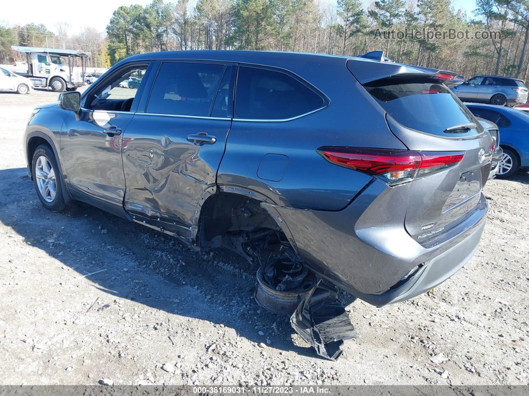 2021 Toyota Highlander L Серый vin: 5TDCZRBH2MS070001