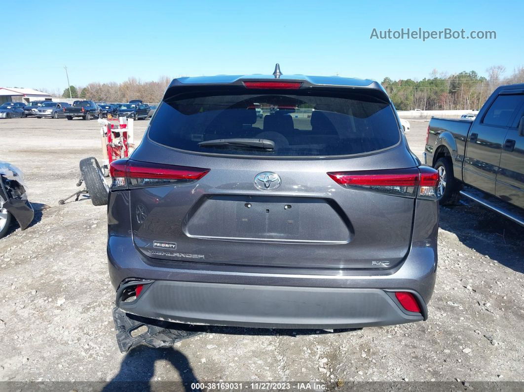 2021 Toyota Highlander L Gray vin: 5TDCZRBH2MS070001