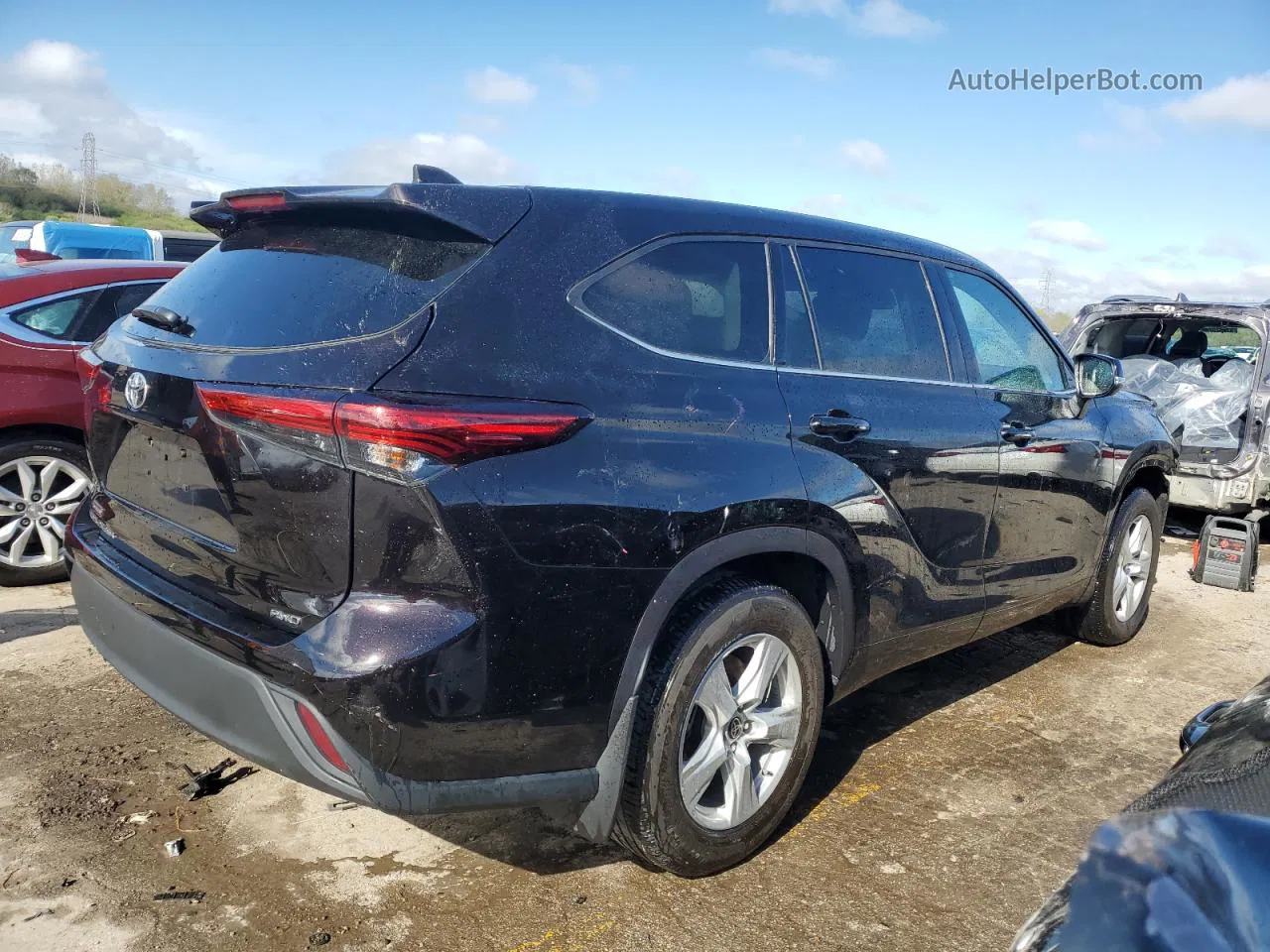 2021 Toyota Highlander L Black vin: 5TDCZRBH2MS124932