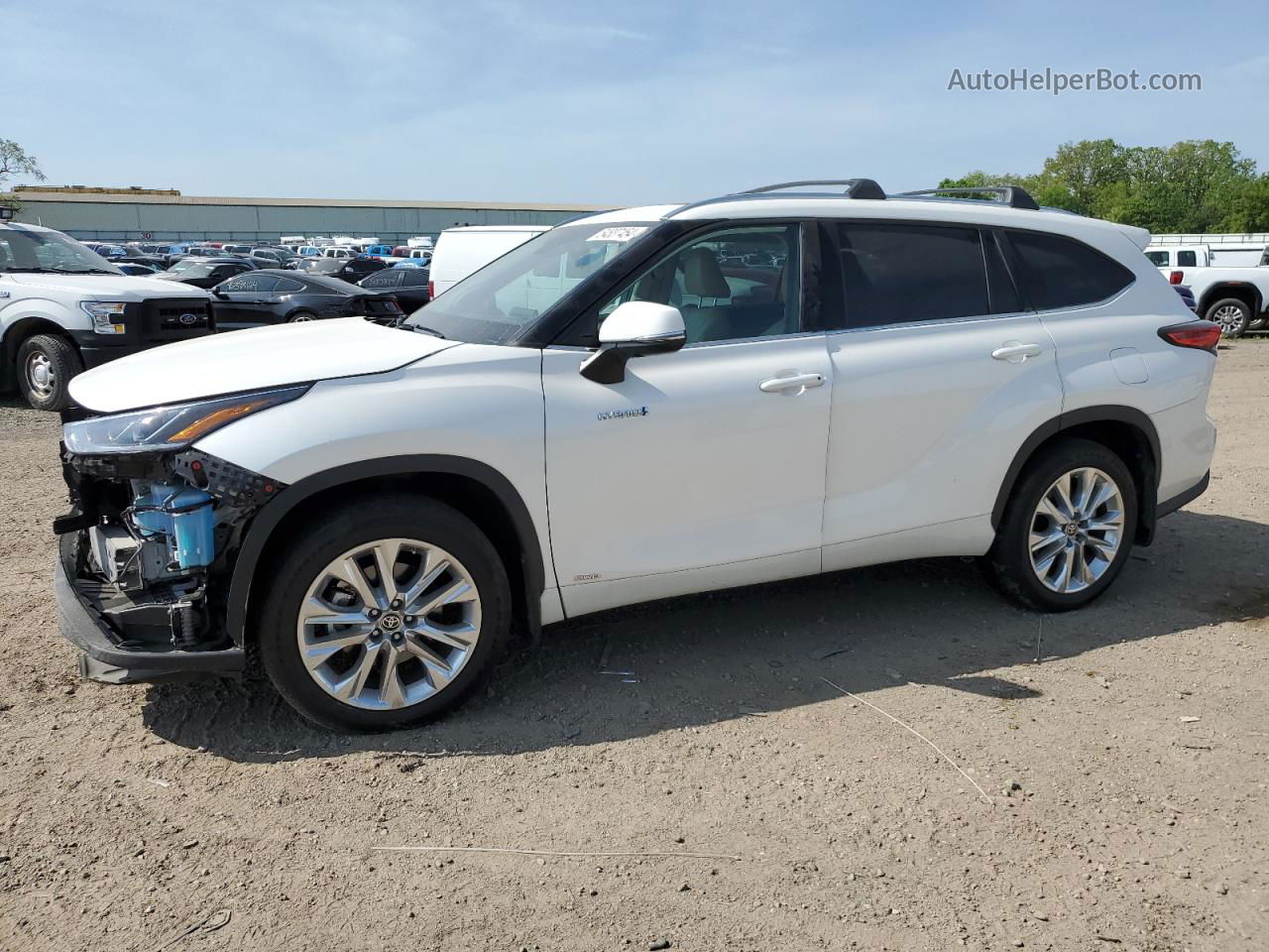 2021 Toyota Highlander Hybrid Limited White vin: 5TDDBRCH3MS051898