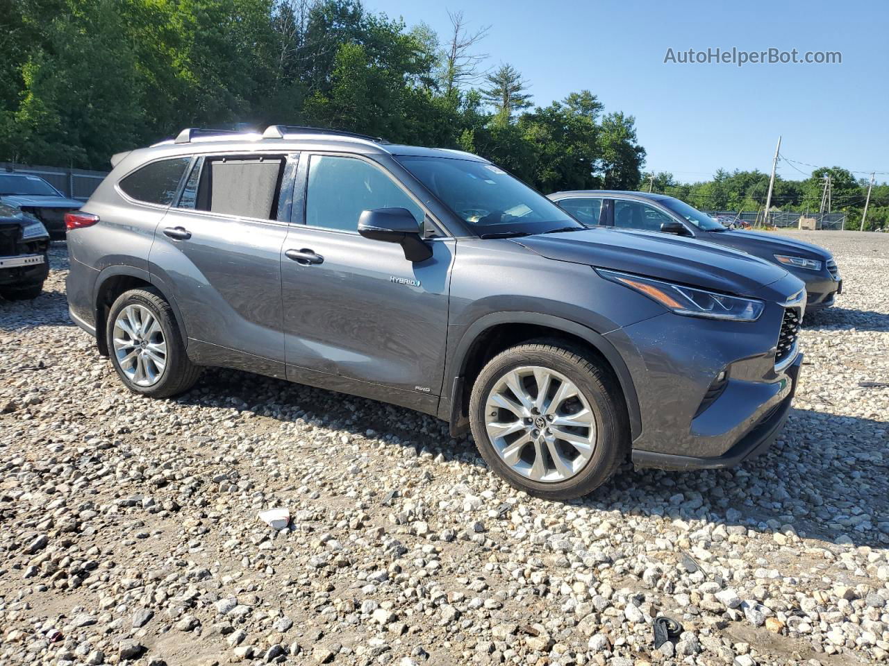 2021 Toyota Highlander Hybrid Limited Gray vin: 5TDDBRCH7MS536741