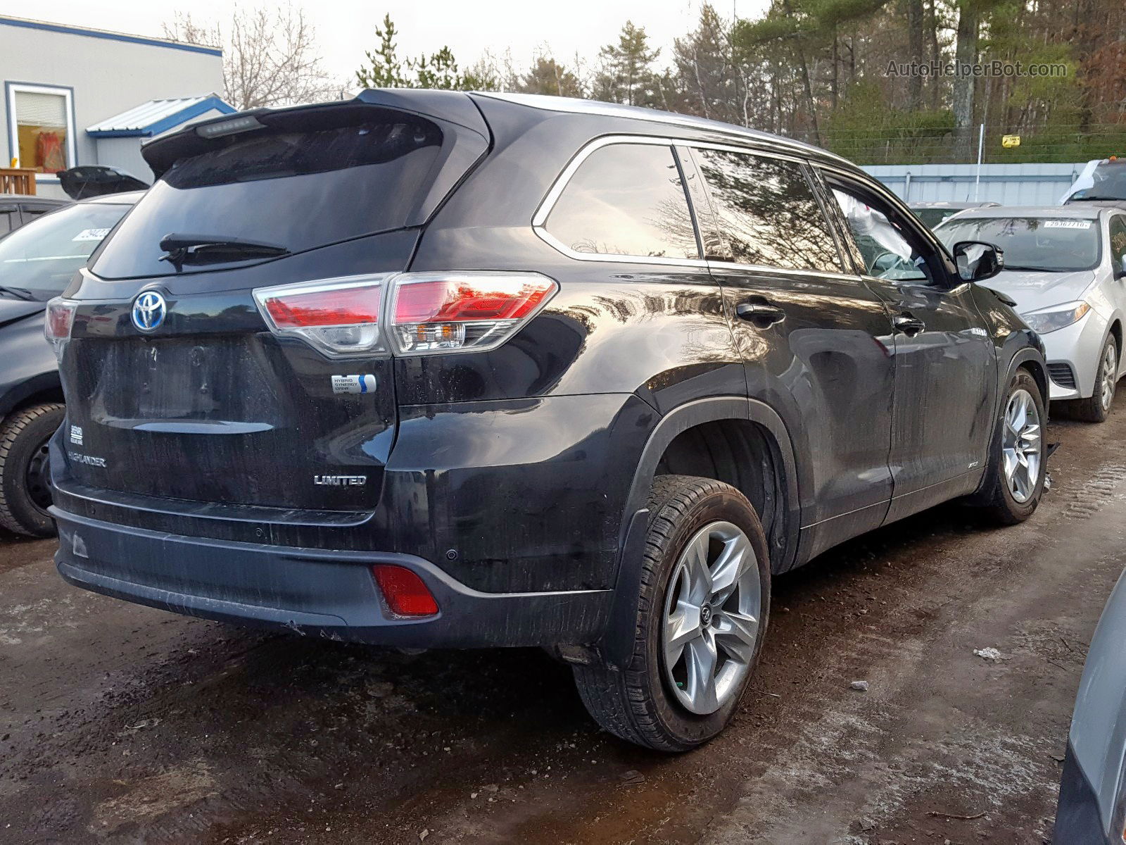 2016 Toyota Highlander Hybrid Limited Черный vin: 5TDDCRFH2GS017254