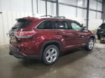 2016 Toyota Highlander Hybrid Limited Бордовый vin: 5TDDCRFH8GS017775