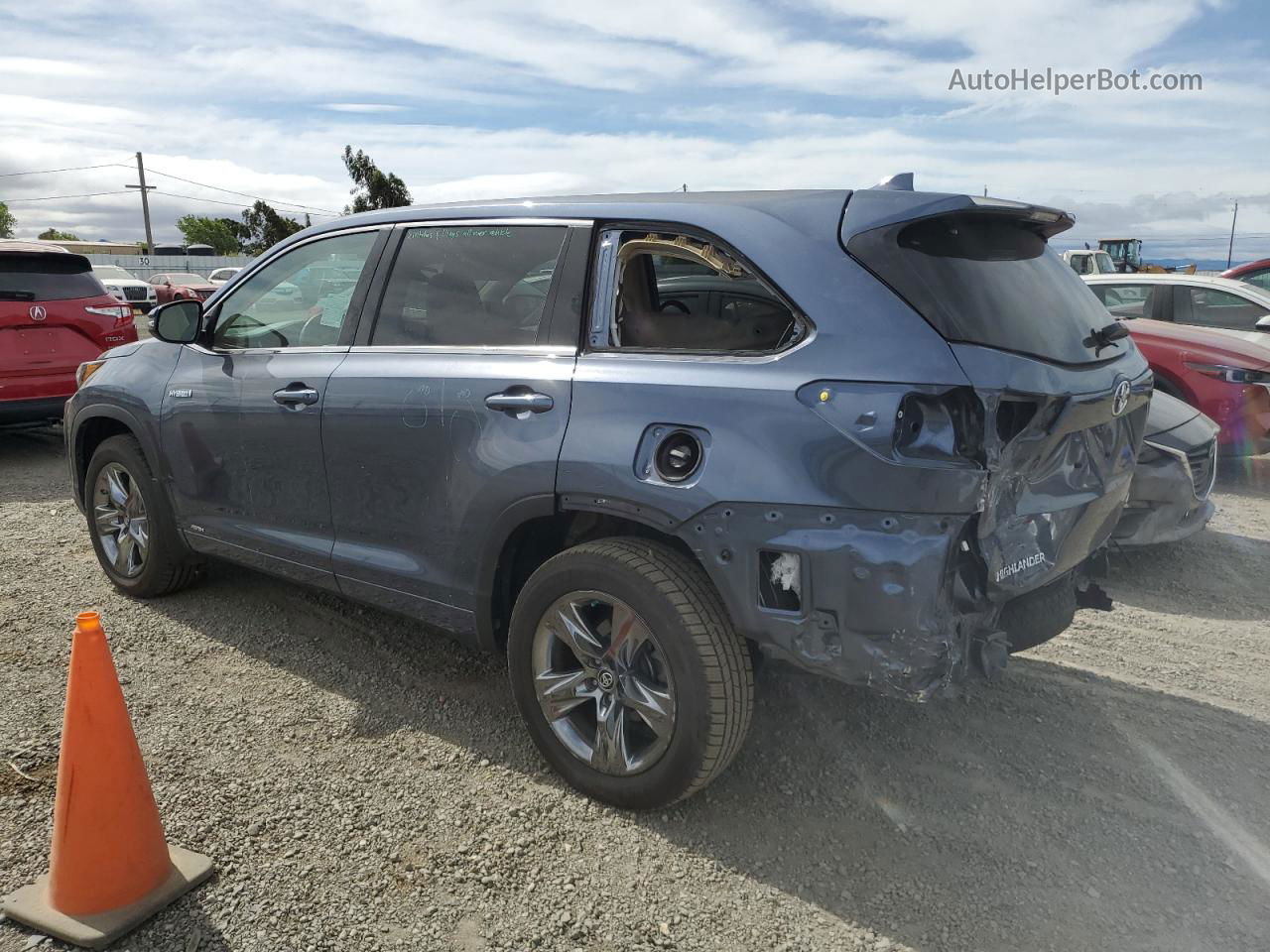 2019 Toyota Highlander Hybrid Limited Blue vin: 5TDDGRFH5KS063786