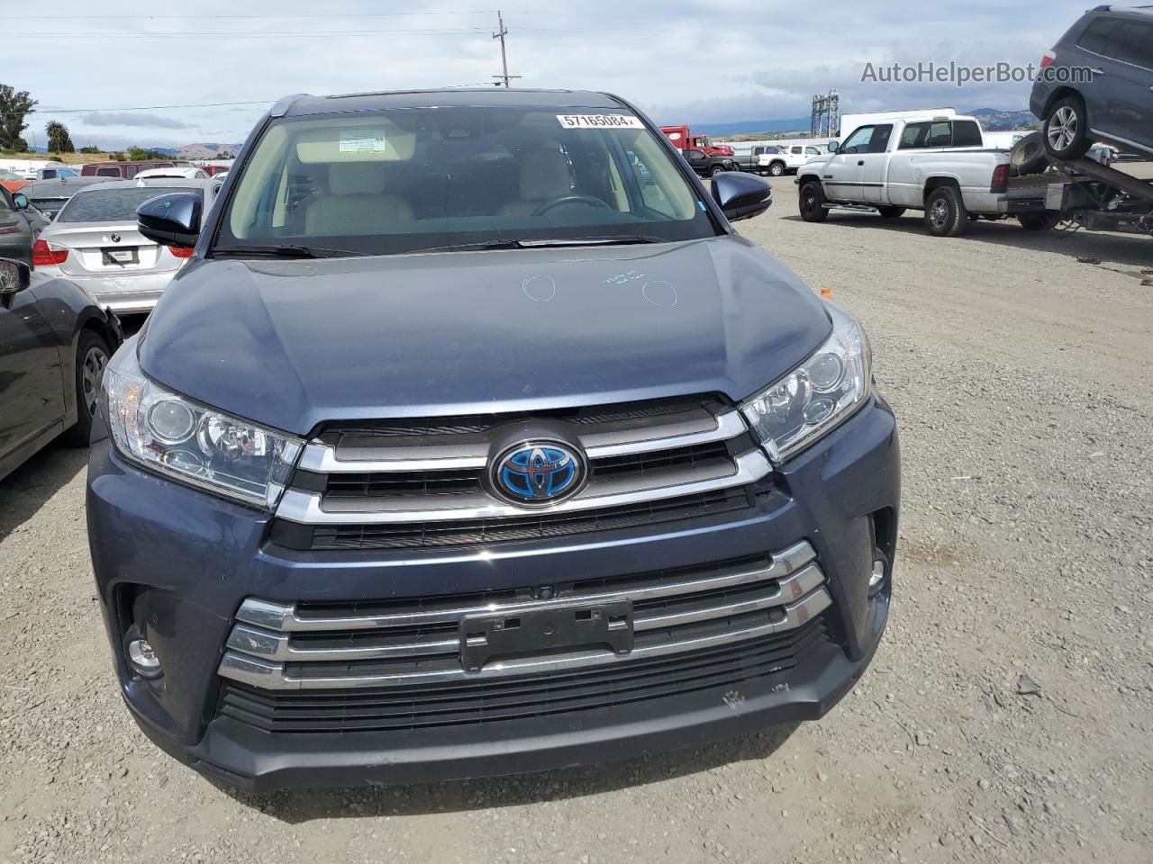 2019 Toyota Highlander Hybrid Limited Blue vin: 5TDDGRFH5KS063786