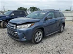 2019 Toyota Highlander Hybrid Limited Blue vin: 5TDDGRFH5KS070527