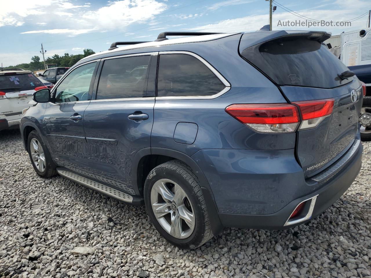 2019 Toyota Highlander Hybrid Limited Blue vin: 5TDDGRFH5KS070527