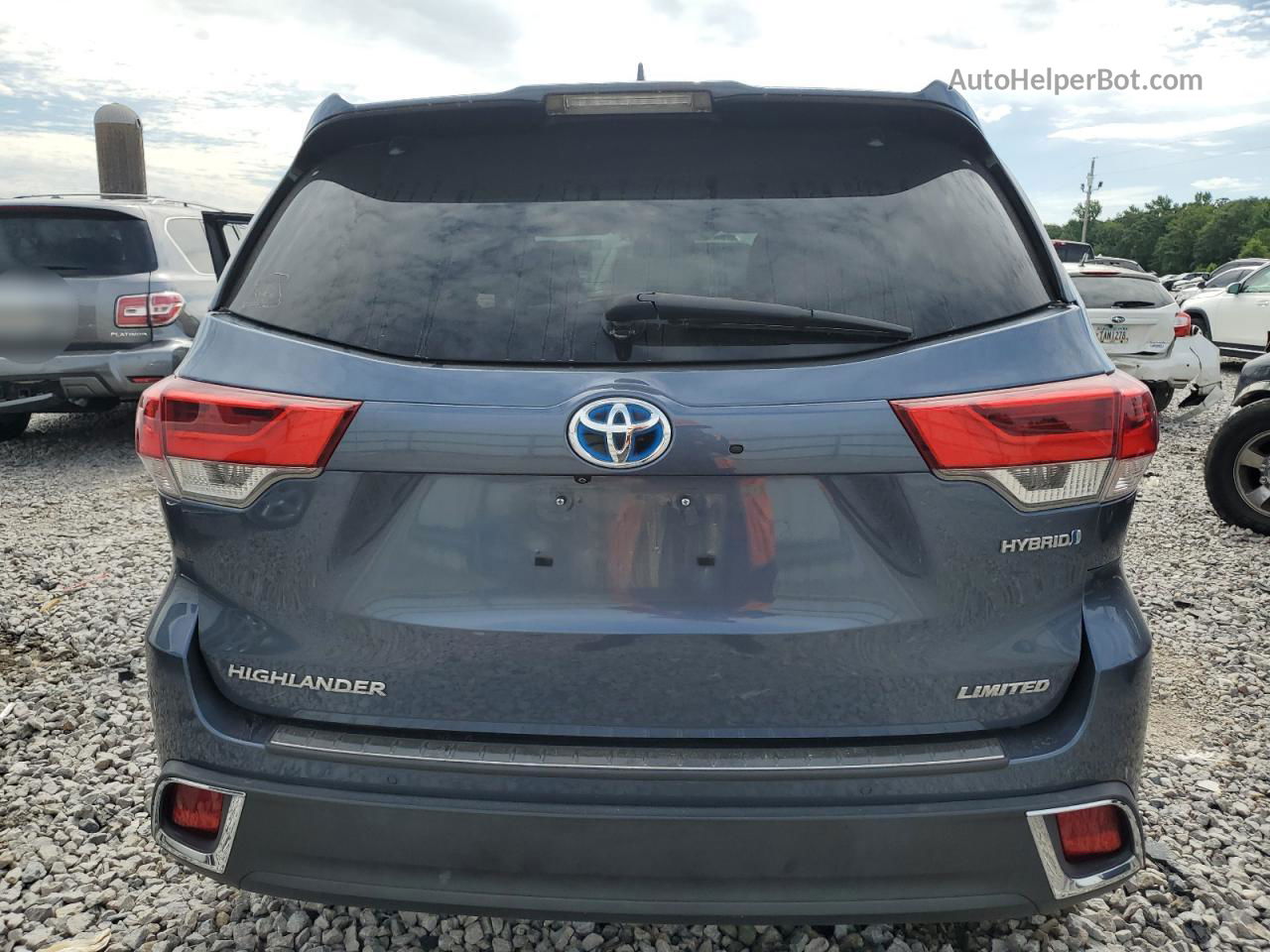 2019 Toyota Highlander Hybrid Limited Blue vin: 5TDDGRFH5KS070527