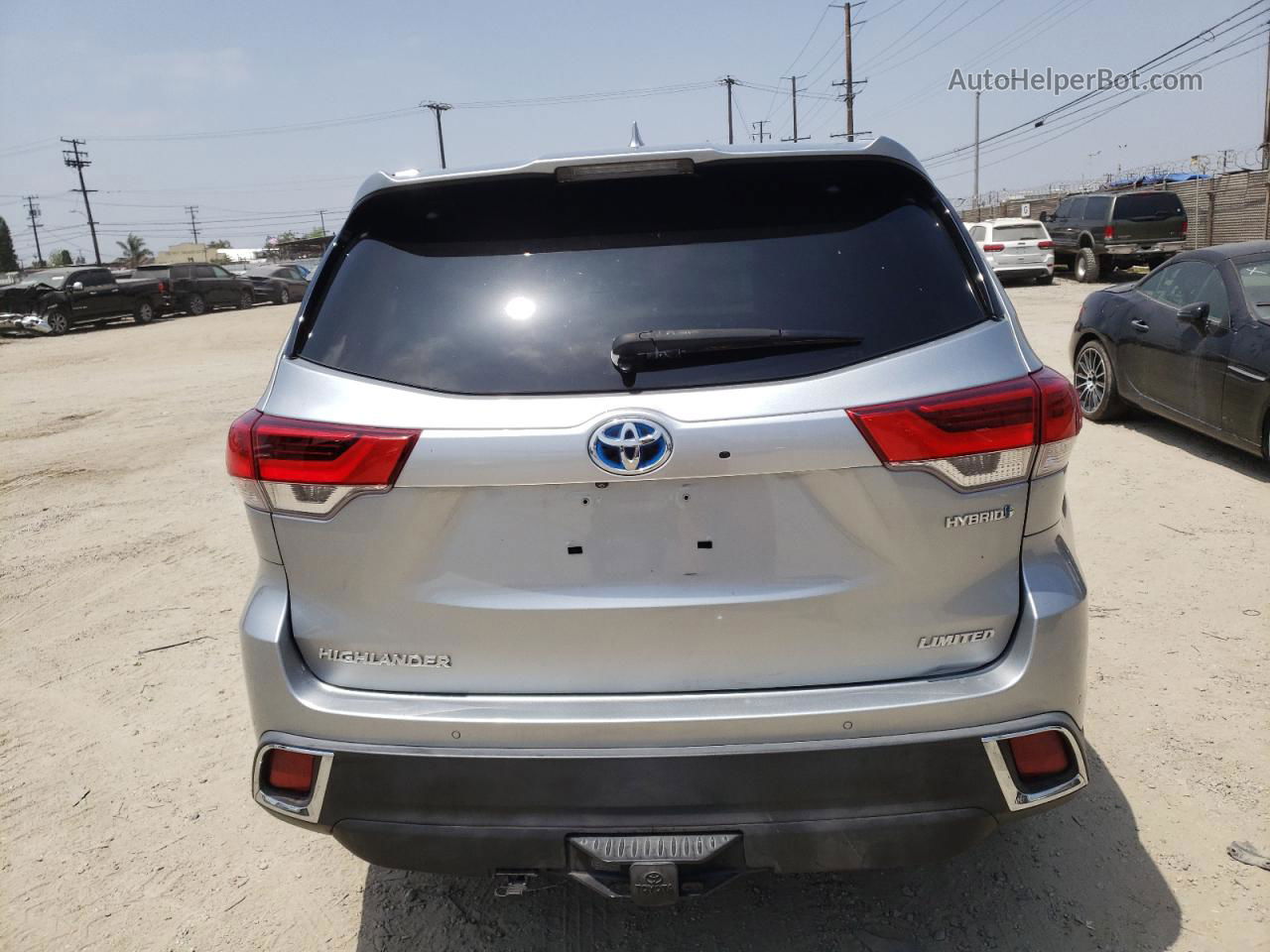 2019 Toyota Highlander Hybrid Limited Silver vin: 5TDDGRFH6KS053008