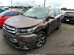 2019 Toyota Highlander Hybrid Limited Brown vin: 5TDDGRFH9KS054525