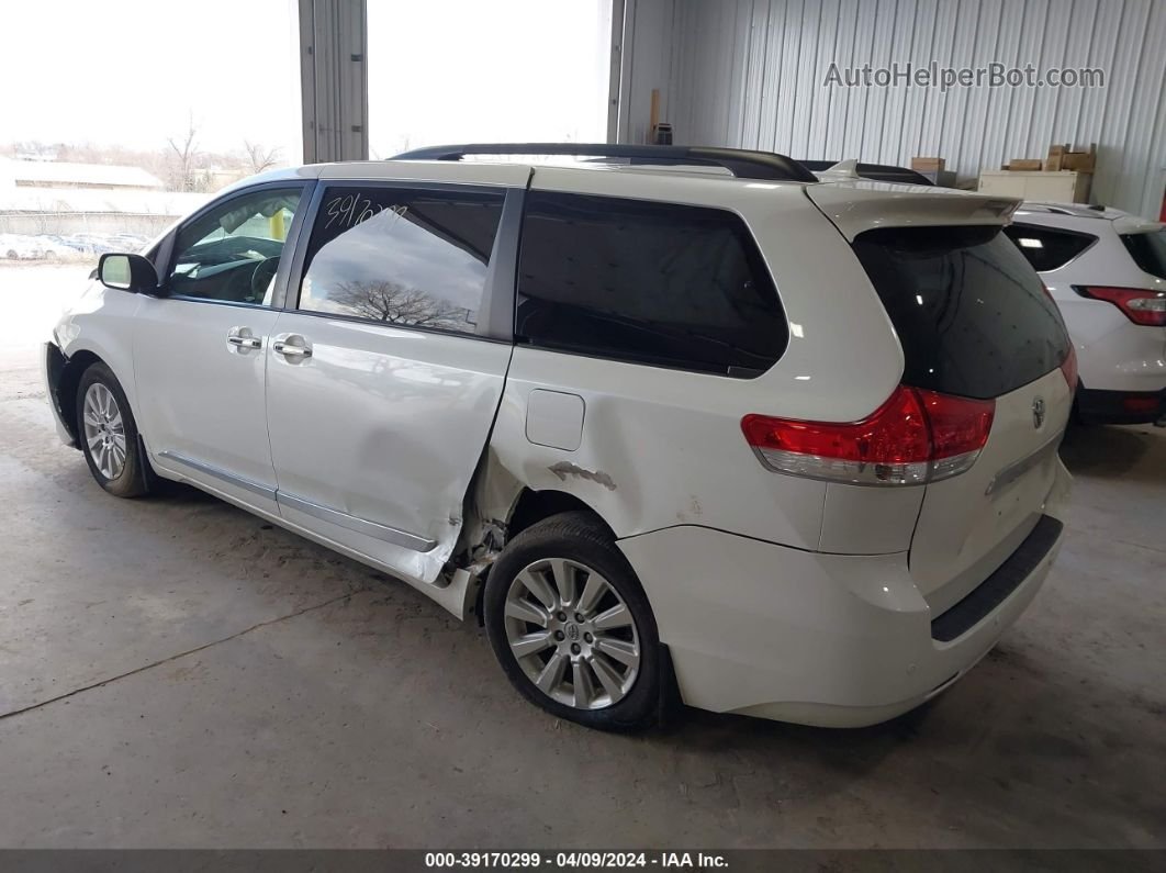 2014 Toyota Sienna Limited 7 Passenger White vin: 5TDDK3DC1ES083038