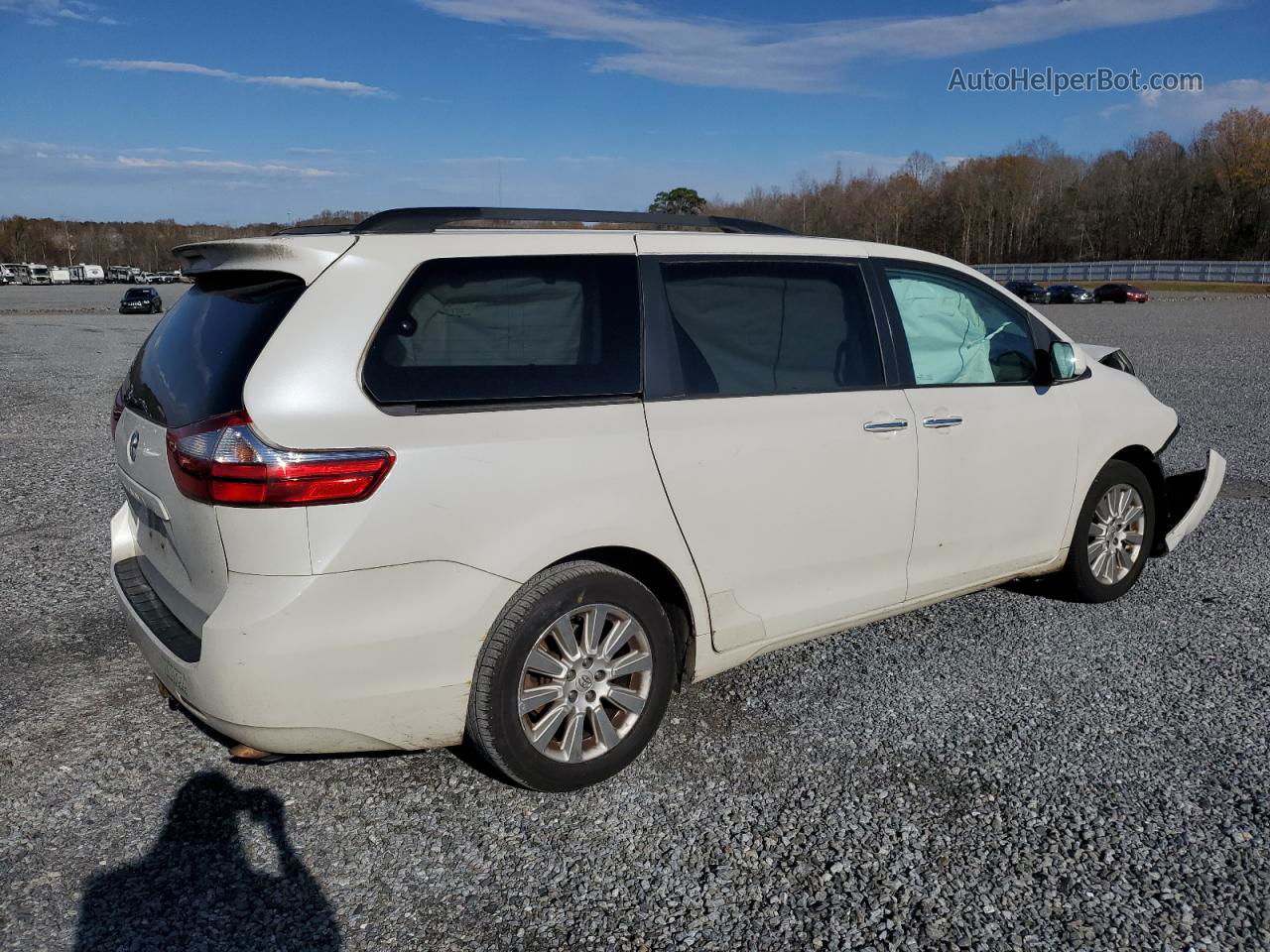 2015 Toyota Sienna Xle White vin: 5TDDK3DC3FS097637