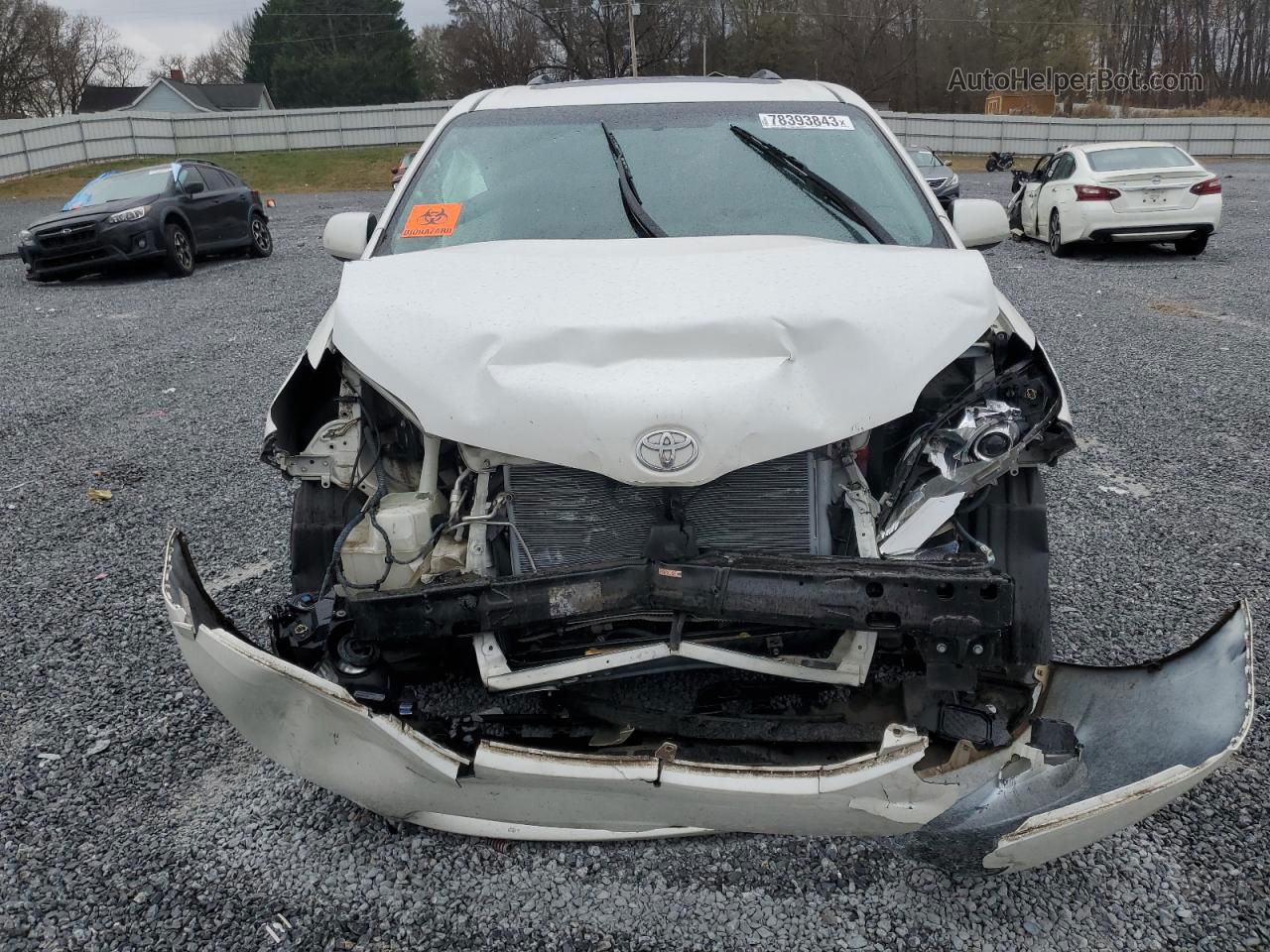 2015 Toyota Sienna Xle White vin: 5TDDK3DC3FS097637