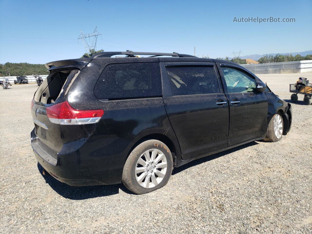 2014 Toyota Sienna Xle Black vin: 5TDDK3DC5ES091367