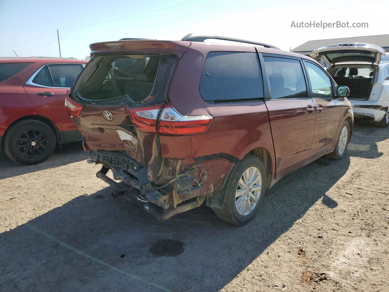 2015 Toyota Sienna Xle Red vin: 5TDDK3DC6FS094814