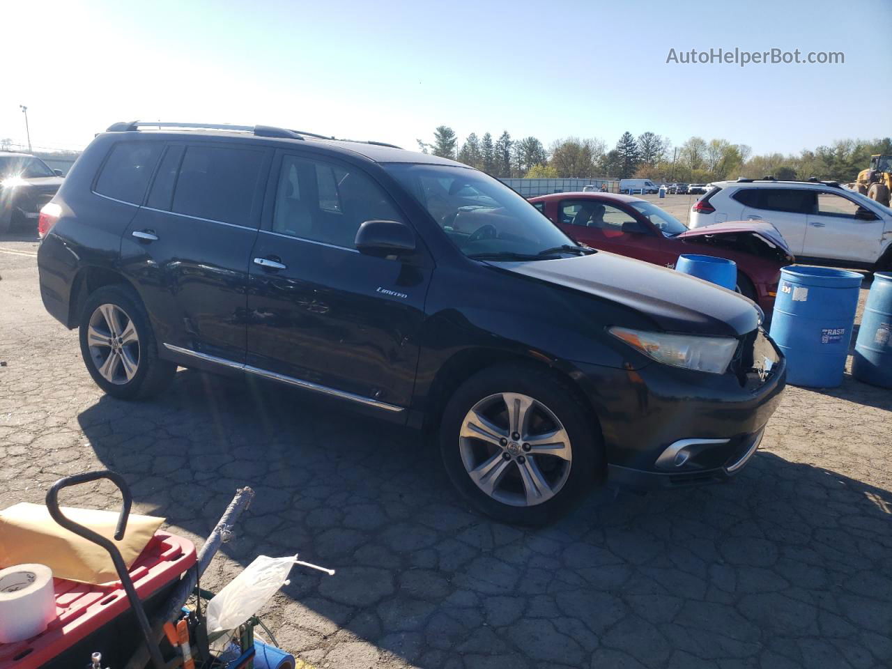 2011 Toyota Highlander Limited Black vin: 5TDDK3EH1BS071011