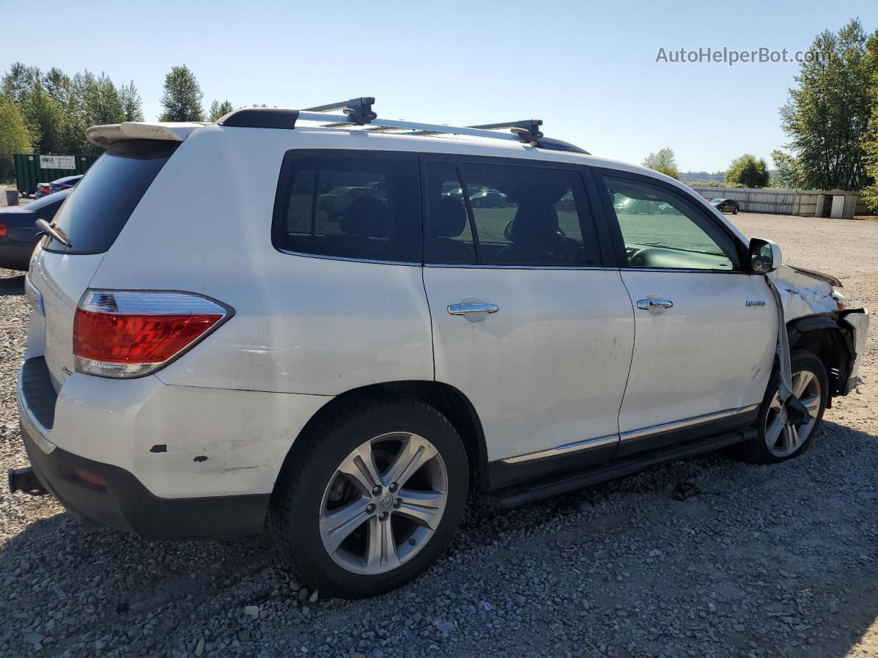 2011 Toyota Highlander Limited White vin: 5TDDK3EH4BS056048