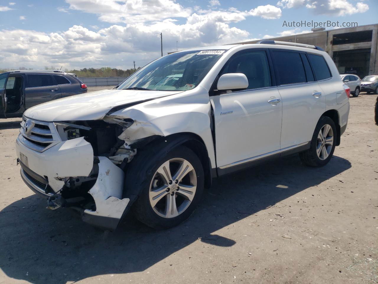 2011 Toyota Highlander Limited White vin: 5TDDK3EH6BS087463