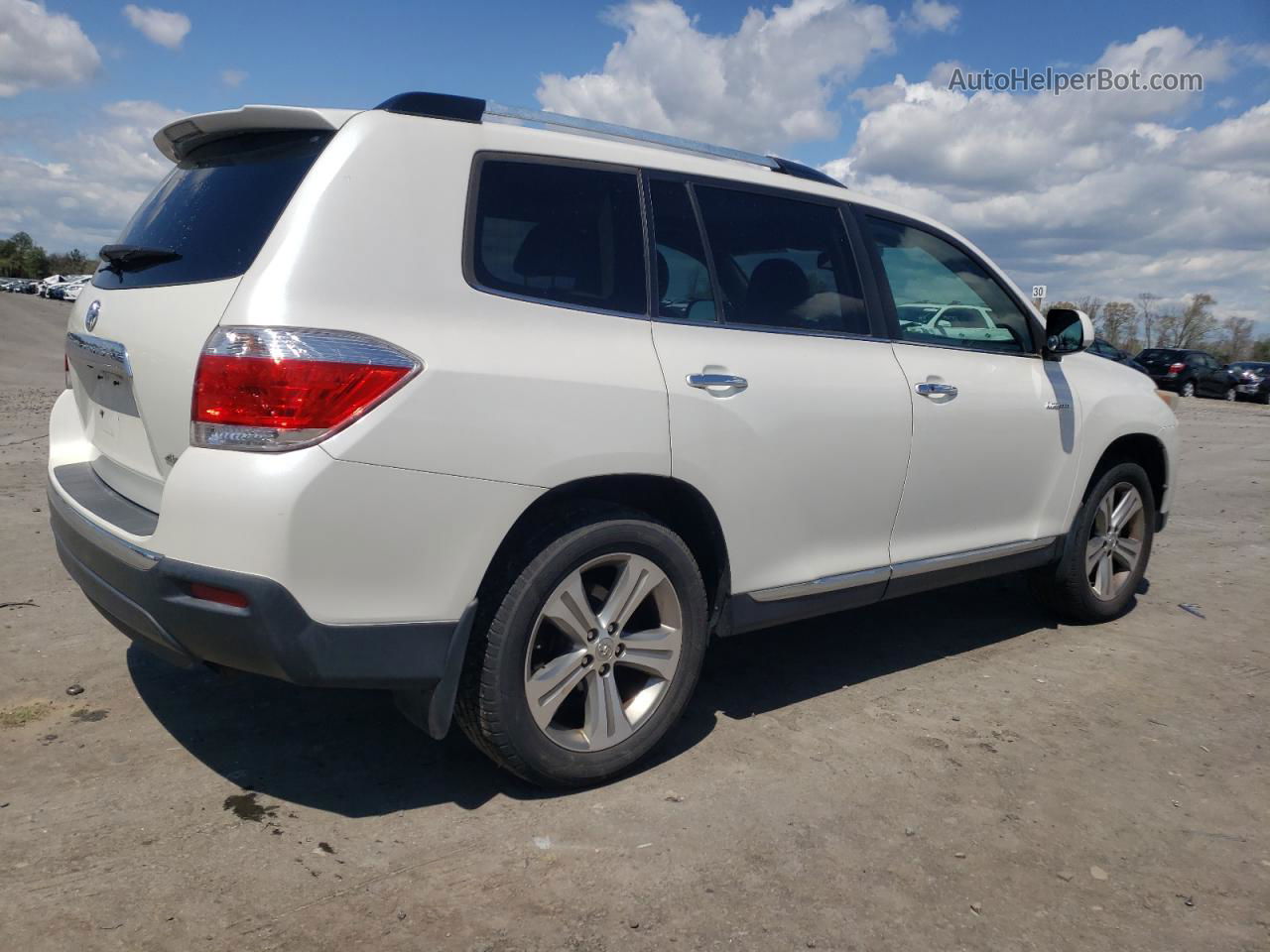 2011 Toyota Highlander Limited White vin: 5TDDK3EH6BS087463