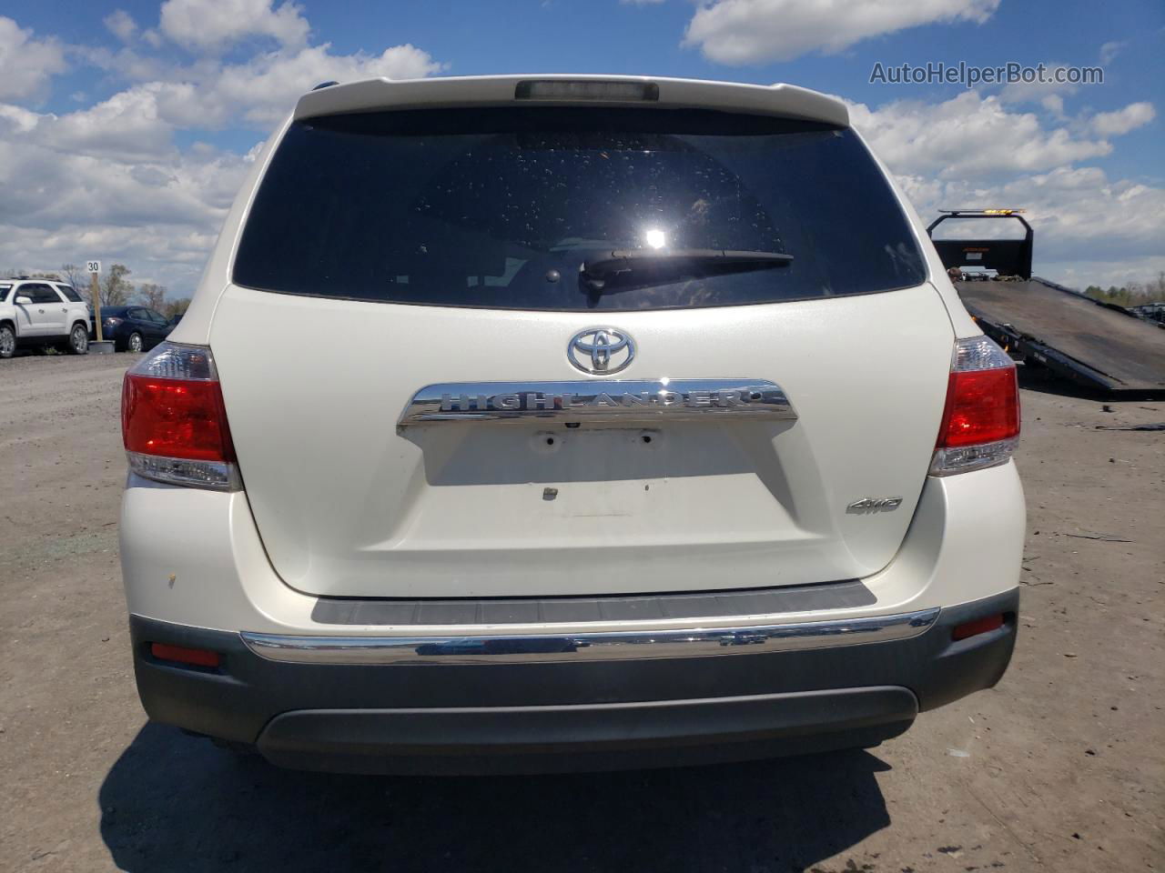 2011 Toyota Highlander Limited White vin: 5TDDK3EH6BS087463